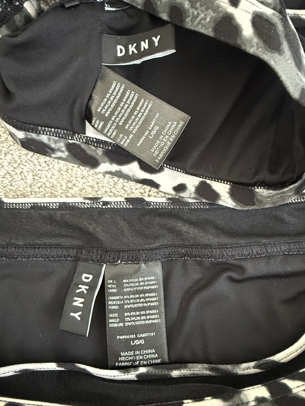 Dkny Black & White Leopard Print Women's Bikini Set - Picture 2 of 8